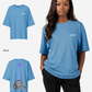 G West Womens Oversized Lighting Skull Tee