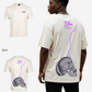 G West Oversized Lighting Skull T-Shirt Mens