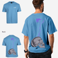 G West Oversized Lighting Skull T-Shirt Mens