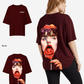 G West Womens Oversized Lollipop Mushroom Oversized Tee