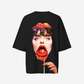 G West Womens Oversized Lollipop Mushroom Oversized Tee