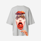 G West Womens Oversized Lollipop Mushroom Oversized Tee