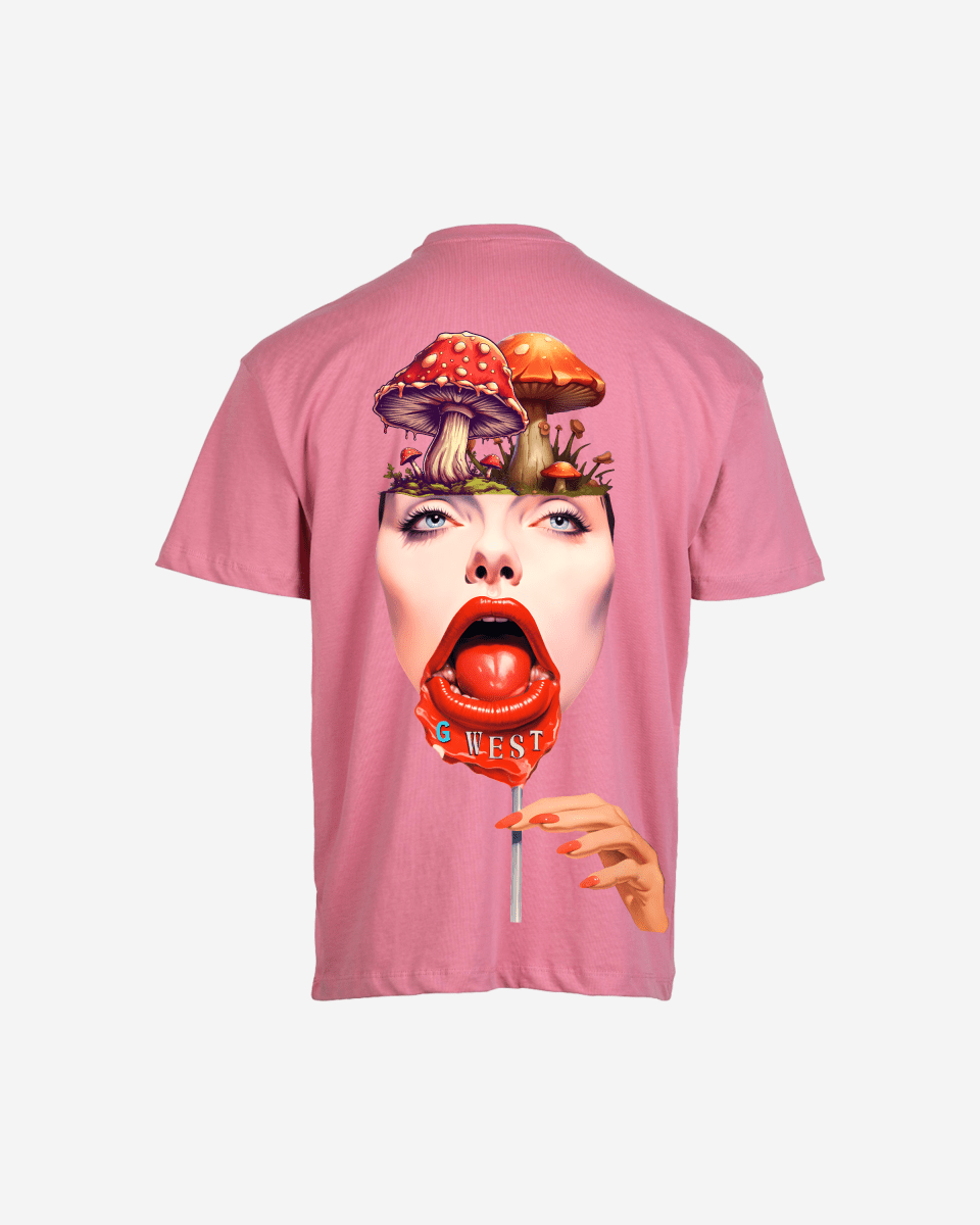 G West Mens Oversized Lollipop Mushroom Oversized Tee