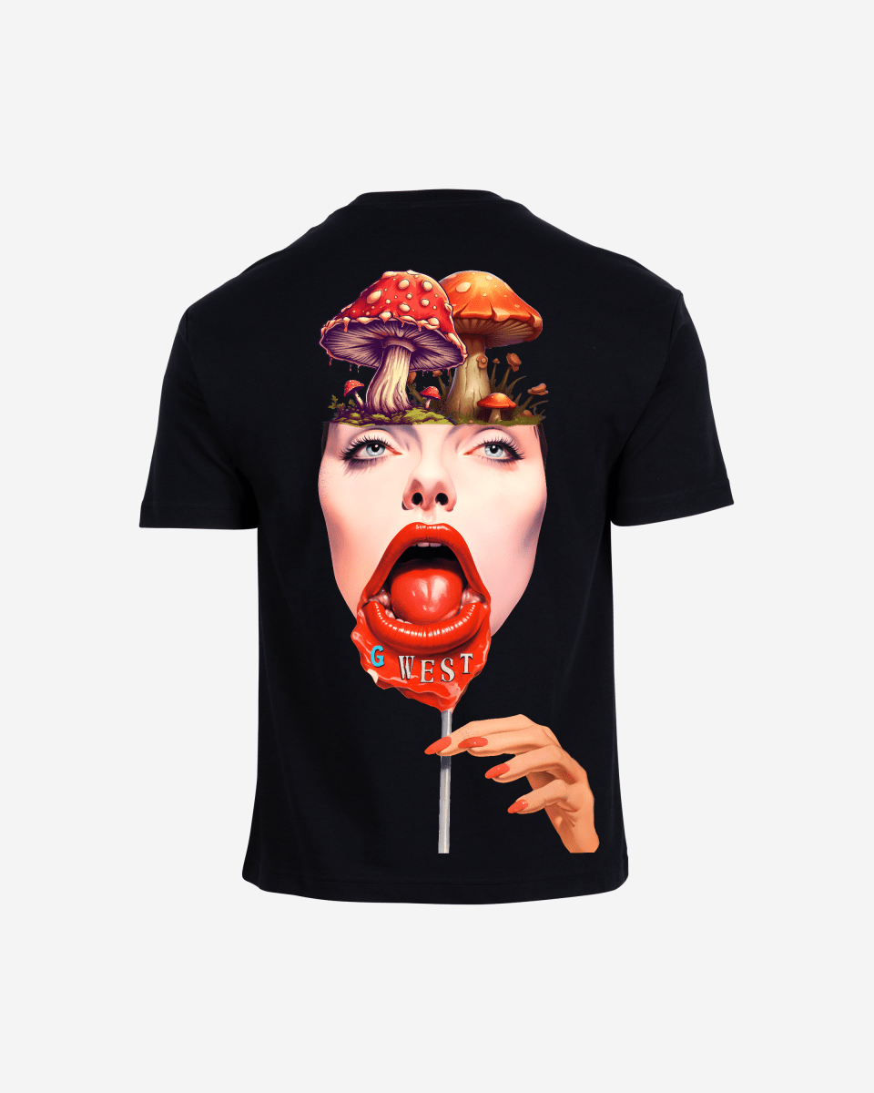 G West Mens Oversized Lollipop Mushroom Oversized Tee