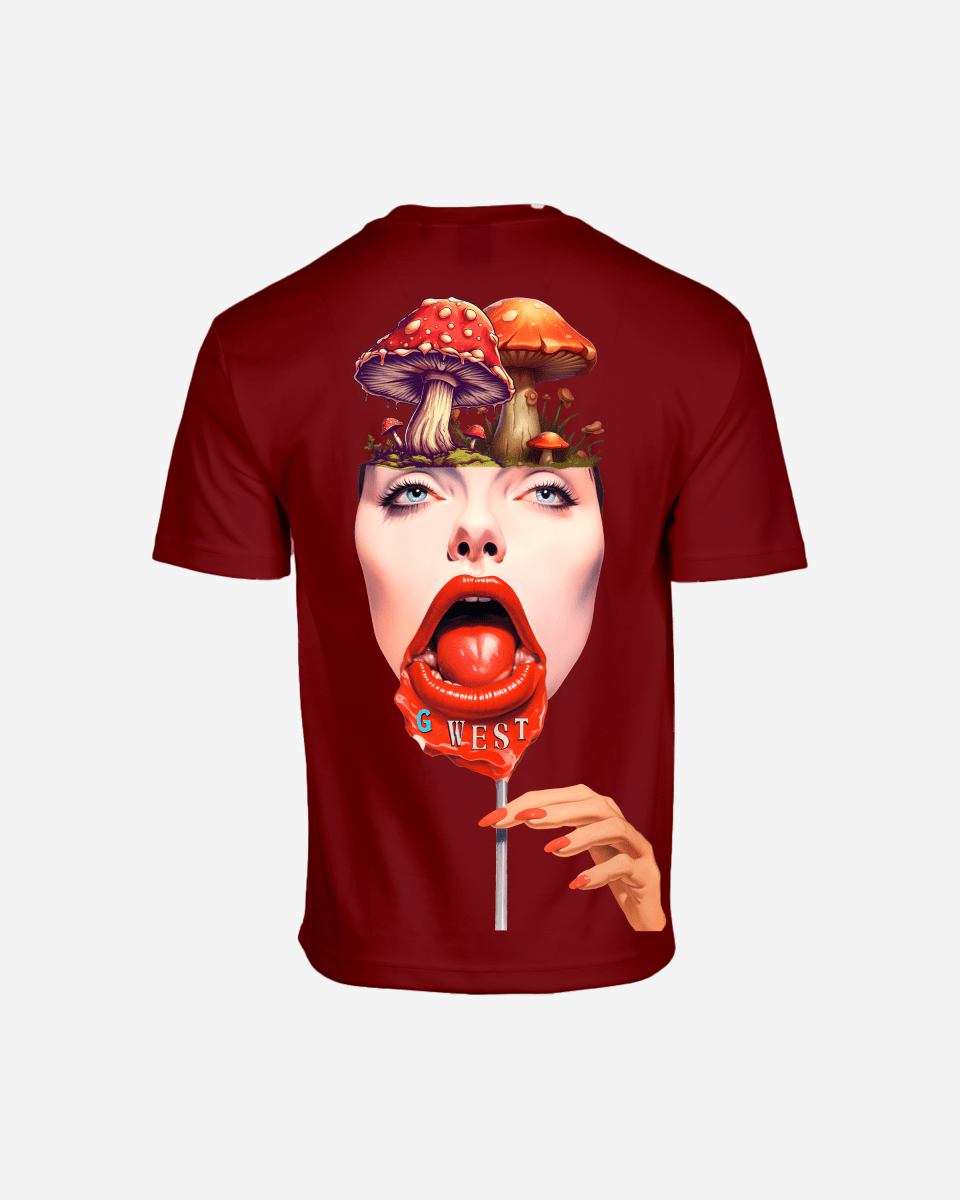 G West Mens Oversized Lollipop Mushroom Oversized Tee