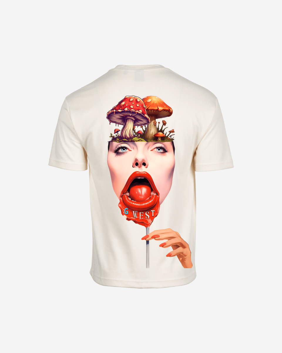 G West Mens Oversized Lollipop Mushroom Oversized Tee
