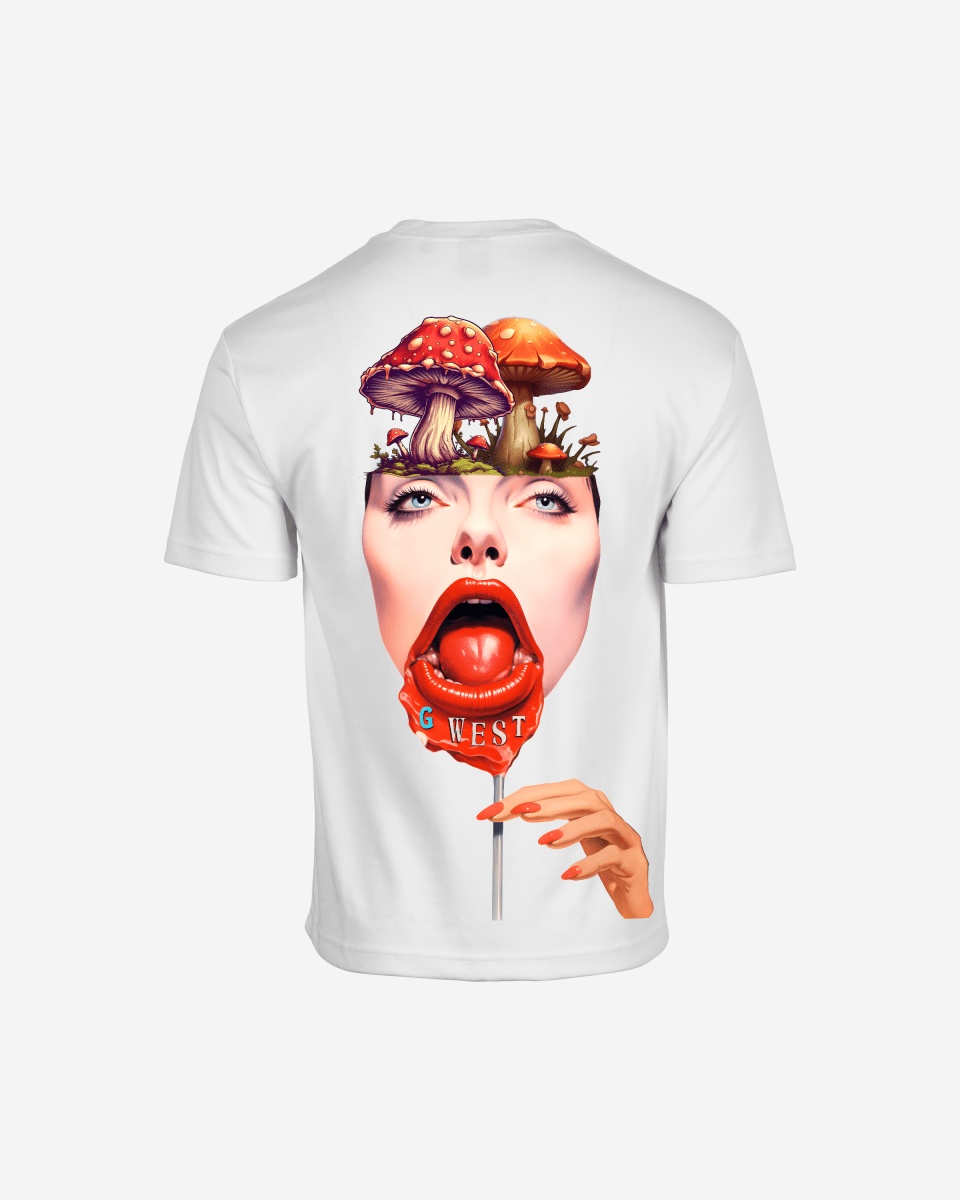 G West Mens Oversized Lollipop Mushroom Oversized Tee