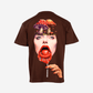 G West Mens Oversized Lollipop Mushroom Oversized Tee