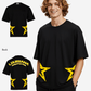 G West Mens Oversized Louisiana Arch Logo Black Tee
