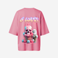 G West Womens Oversized Melting Ice Cream Tee