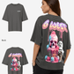 G West Womens Oversized Melting Ice Cream Tee
