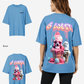 G West Womens Oversized Melting Ice Cream Tee