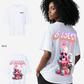 G West Womens Oversized Melting Ice Cream Tee