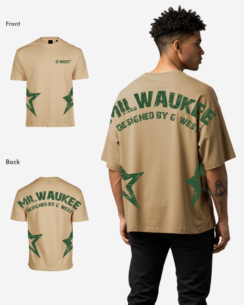 G West Mens Oversized Milwaukee T-Shirt
