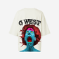G West Womens Oversized Premium Erupt Brain T-Shirt