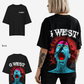 G West Womens Oversized Premium Erupt Brain T-Shirt
