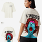 G West Womens Oversized Premium Erupt Brain T-Shirt