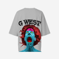 G West Womens Oversized Premium Erupt Brain T-Shirt