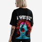G West Womens Oversized Premium Erupt Brain T-Shirt