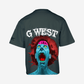 G West Mens Oversized Premium Erupt Brain T-Shirt
