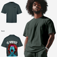 G West Mens Oversized Premium Erupt Brain T-Shirt