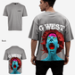 G West Mens Oversized Premium Erupt Brain T-Shirt