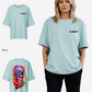 G West Womens Oversized Premium Snake Skull T-Shirt