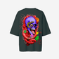 G West Womens Oversized Premium Snake Skull T-Shirt