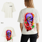G West Womens Oversized Premium Snake Skull T-Shirt