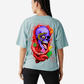 G West Womens Oversized Premium Snake Skull T-Shirt