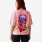 G West Womens Oversized Premium Snake Skull T-Shirt