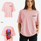 G West Womens Oversized Premium Snake Skull T-Shirt