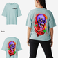G West Womens Oversized Premium Snake Skull T-Shirt