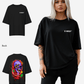 G West Womens Oversized Premium Snake Skull T-Shirt