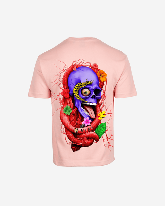 G WEST OVERSIZED PREMIUM SNAKE SKULL T-SHIRT Mens