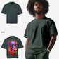 G WEST OVERSIZED PREMIUM SNAKE SKULL T-SHIRT Mens