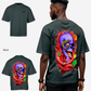 G WEST OVERSIZED PREMIUM SNAKE SKULL T-SHIRT Mens
