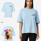 G West Womens Oversized Premium T Shirt Scary Face