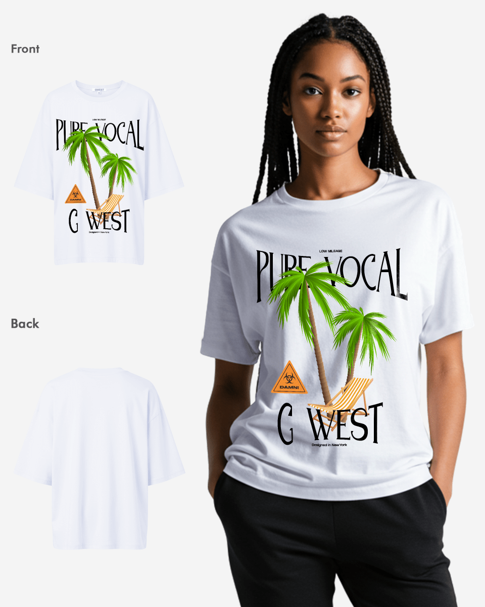 G West Womens Oversized Pure Vocal T Shirt
