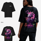 G West Womens Oversized Purple Dragon Tee