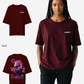 G West Womens Oversized Purple Dragon Tee