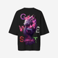 G West Womens Oversized Purple Dragon Tee