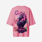 G West Womens Oversized Purple Dragon Tee