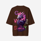 G West Womens Oversized Purple Dragon Tee