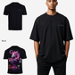 G West Mens Oversized Purple Dragon Tee
