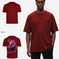 G West Mens Oversized Purple Dragon Tee
