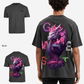 G West Mens Oversized Purple Dragon Tee