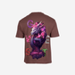 G West Mens Oversized Purple Dragon Tee