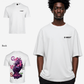 G West Mens Oversized Purple Dragon Tee