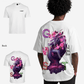 G West Mens Oversized Purple Dragon Tee
